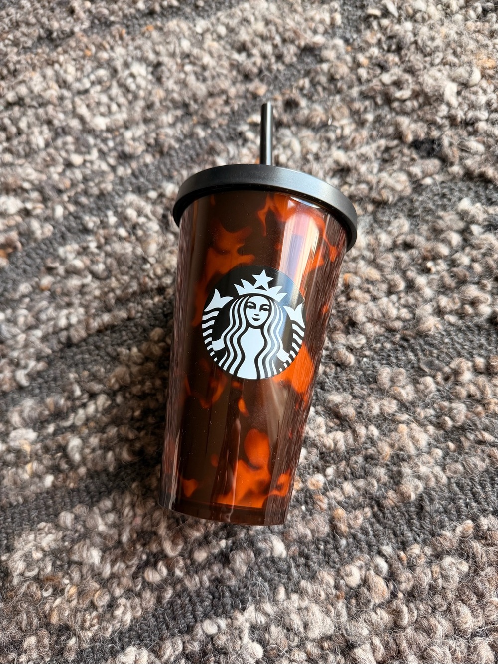 Starbucks Tortoise shell Cold Cup with Straw 16 oz